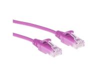 ACT Pink 0.15 meter LSZH U/UTP CAT6 datacenter slimline patch cable snagless with RJ45 connectors