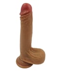 Dildo 7.5 Inch Realistic Dong Suction Cup Penis 4.5 Inch Girth Veined Soft Flesh