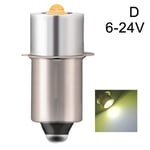 P13.5S DC6V-24V/3-12V LED-uppgraderingslampor Vit Maglite Ficklampa 6-24v white