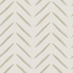 Holden Decor Chevron Brush Marks Stripes Wallpaper - Taupe / Cream 13041
