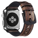 Apple Watch Series 5 40mm genuine leather silicone watch band - Brown