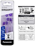 Panasonic ErgoFit Earbud Headphones  Microphone Earphones  RP-TCM125 Purple