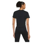 Nike Dri Fit One Standard Fit Graphic Short Sleeve T-shirt Black XS Woman