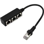 RJ45 1 till 3 Ethernet LAN Nätverkskabel 3-vägs Splitter Extender Adapter Connector -235