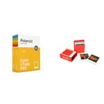 Polaroid 6009 Color Film for i-Type - Double Pack, 8.8 cm X 10.7 cm & Photo Box - Red