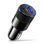 68W PD Billaddare USB Typ C Snabbladdning Biltelefonadapter för iPhone 13 12 Xiaomi Huawei Samsung S21 Quick Charge 3.0