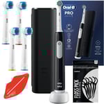 Elektrisk tandborste - Oral-B - Pro 1 - Svart - 3 borstlägen - Fodral ingår Svart