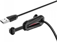 Borofone Borofone USB Cable - USB-A to Lightning Gaming Cable with Ergonomic Phone Holder, Black