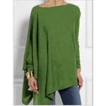Loose Shirts Solid Color Long Sleeve Pullover Tops Casual Women G 4xl