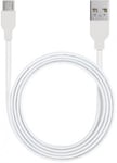Laddkabel Micro USB (2 Meter) Vit Fast Charge 5A