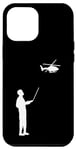 Coque pour iPhone 14 Pro Max Modèle d'hélicoptère télécommandé, pilote de loisir pour homme et femme