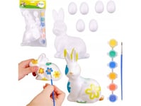 Påsk Set Påskägg Styrofoam 6St Figurine Hare Målningar