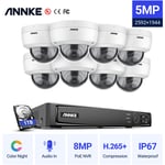 ANNKE Annke - Kit caméra de surveillance 8CH 1080p nvr +8 caméras dome extérieur/intérieur vision nocturne 100ft – disque dur 1 tb