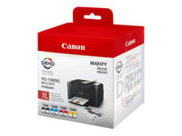 Canon PGI-1500XL C/M/Y/BK Multipack - pack de 4 - à rendement élevé - noir, jaune, cyan, magenta - originale - réservoir d'encre