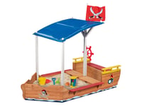 Playtive Large Wooden Pirate Ship Sandpit Shade Cover Pirate Boat 
