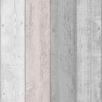 Painted Wood Panel Grey/Blush Wallpaper 902809 by Arthouse bedroom living room