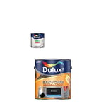 Dulux Quick Dry Gloss Paint, 750 ml (White) with Easycare Washable and Tough Matt (Rich Black)