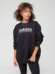 adidas Sportswear All Szn Fleece Graphic Sweatshirt - Black, Black, Size S, Women