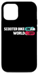 Coque pour iPhone 15 Pro Trotinette Scooter Moto Motard - Patinette Mobylette