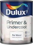 Dulux Primer & Undercoat Paint Wood Interior Exterior Quick Dry 750ml - WHITE