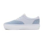 Vans Women's Doheny Sneaker, Color Block Light Blue/Multi, 3.5 UK