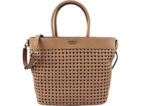 Guess, Sicilia, Handväska I Syntetläder, Textil, Fodrat Fack, Cognac, Hwwg8490230, 30 X 30 X 12 Cm Dam