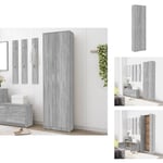 Skåp & garderober - Living Hallgarderob grå sonoma 55x25x189 cm konstruerat trä