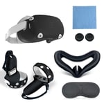 INF Oculus Quest 2 tillbehör, silikon ansiktsskydd, VR skalskydd, linsskydd etc. Svart