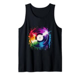 Music Lover Colorful Record Player Tank Top