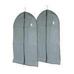 2PC GARMENT COVER HANGING SUIT DRESS COAT CARRIER CLOTHES BAG STORAGE COVER