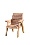 Charles Taylor Hand Made Traditional Chunky Rustic Wooden Garden Chair Furniture Flat Packed