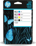 HP 953 4 Pack Ink Cartridges 6ZC69AE for HP OfficeJet Pro 7740 Printer