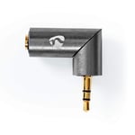 Stereo Audio Adapter | 3.5 mm Hane | 3.5 mm Hona | Guldplaterad | Rak | Metall | Grått Med Metall / Guld | 1 st. | Kartong med t