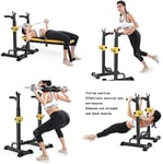 YFFSS Weights Bench, Adjustable Benches Squat rack home bench press multifunctional fitness equipment indoor simple parallel (Color : Black, Size : 88 * 58 * 140cm)