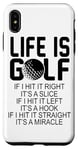 iPhone XS Max Life Is Golf If I Hit It Straight It's A Miracle - Golfing Case