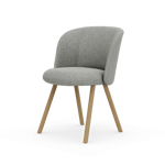 Vitra Mikado Side Chair stol Nubia Cream-sierra grey-natural oak