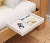 Insun Bedside Shelf Table, Hanging Wooden End Table, Detachable Floating Tray for College Student Dorm, Bunk Beds, Bedroom White Wood 50x30cm