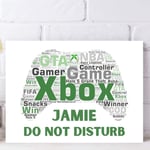 Second Ave A5 Personalised Xbox Gamers Do Not Disturb Art Print Christmas Birthday Gift