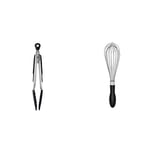 OXO Good Grips Locking Tongs with Silicone Heads, 9 inch & Good Grips Balloon Whisk, 11 inch