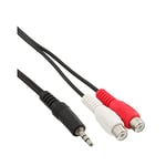 InLine 89941C RCA/Jack Cable, 2x RCA Female to 3.5 mm Jack Plug, 3 m