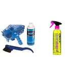 Park Tool CG-2.4 - Chaingang Cleaning System,Blue & Muc-Off 295US Bio Drivetrain Cleaner, 500 Millilitres - Effective, Biodegradable Bicycle Chain Cleaner and Degreaser Spray