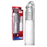 Size Matters Clear Penis Sleeve Extra Girth Length Cock Sheath Erection Extender