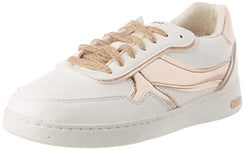 Geox Femme D Jaysen G Sneakers, White/Rose Gold, 38 EU