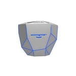 Xoopar - Géo Speaker Silver, Blue LED - Enceinte Bluetooth Lumineuse - Enceinte Ultra compacte - Enceinte connectée Nomade - Haut Parleur Bluetooth - Enceinte Portable 3 W - Design géométrique