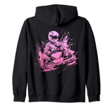 Go Kart Racing Girls Racer Pink Zip Hoodie