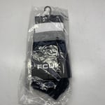 FCUK Men's 3 Pack Trainer Socks, Size UK 7-11, White/Grey/Black
