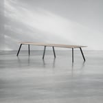 Konferensbord Viggo Standard- Laminat höjd 73 cm, Storlek 440 cm, Bordsskiva Valnöt, Färg underrede Svart