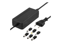 Deltaco - Strömadapter - 5-15V Dc, 3A, 6 Tips - Ac 100-240 V - 36 Watt - Svart