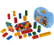 Manetico Mallette Basic , m.m. | 25 briques aimantées de formes et de couleurs différentes | 6 fiches-modèles | Dimensions de la mallette: 19 cm x 8,5 cm x 21 cm | Jouet pour enfants à partir d'un an
