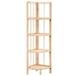 vidaXL Hörnhylla cedarträ 27x27x110 cm Beige